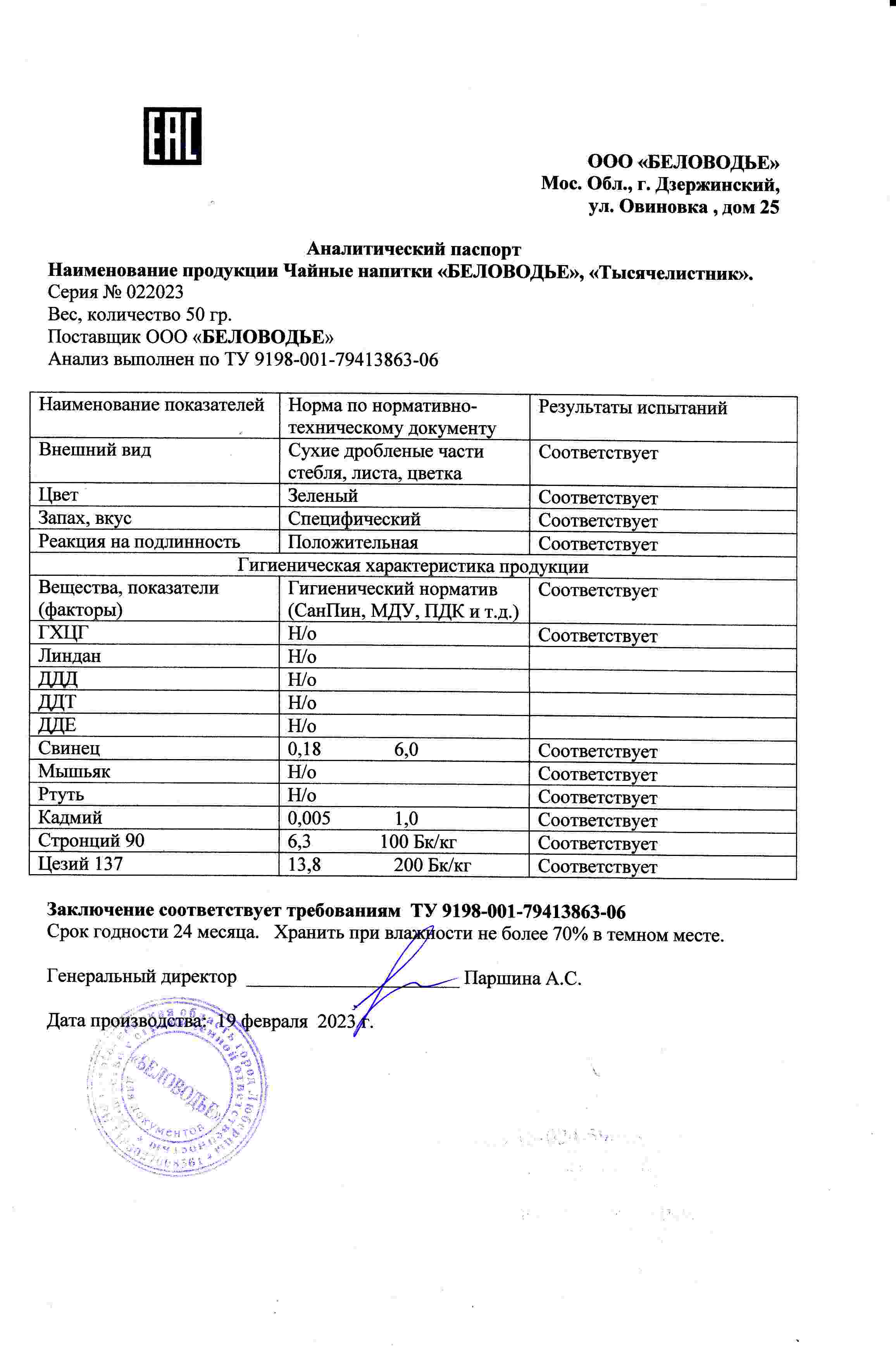 Паспорт №022023